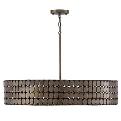 Capital Lighting 30.25'' W X 6.75'' H 4-Light Medallion Chandelier in - Dark Brass