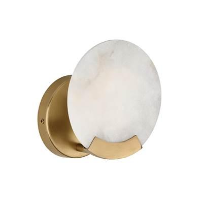 7'' H x 7.25'' W 1-Light Sconce in Aged Brass with Natural Alabaster Stone by Capital Lighting