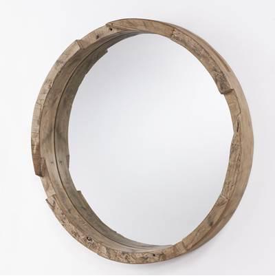 Round Wood Mirror by Capital Lighting