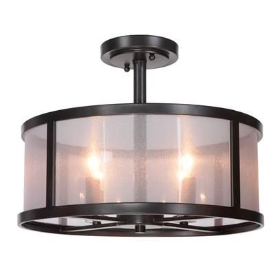 Danbury 4 Light Semi Flush in Matte Black by Craftmade