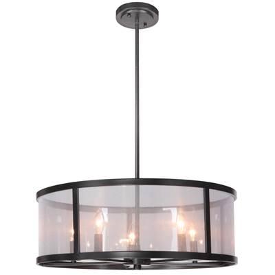 Danbury 5 Light Pendant in Matte Black