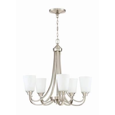Grace 5 Light Chandelier in Brushed Polished Nickel by Craftmade