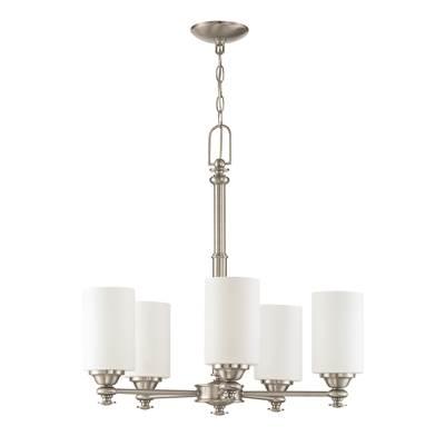 Dardyn 5 Light Chandelier in Brushed Polished Nickel