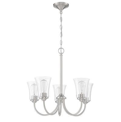 Gwyneth 5 Light Chandelier in Brushed Polished Nickel by Craftmade