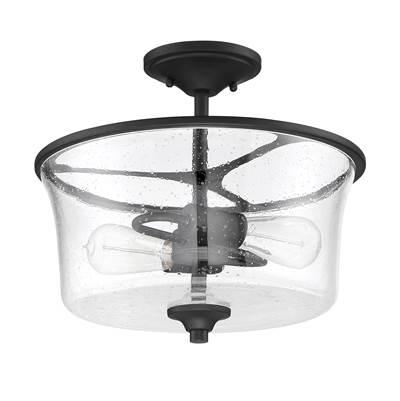 Gwyneth 2 Light Convertible Semi Flush in Flat Black by Craftmade