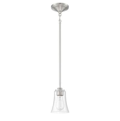 Gwyneth 1 Light Mini Pendant in Brushed Polished Nickel