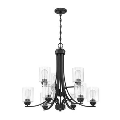 Bolden 9 Light Chandelier in Flat Black by Craftmade