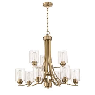 Bolden 9 Light Chandelier in Satin Brass