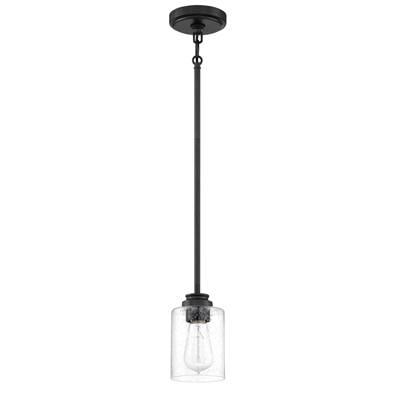 Bolden 1 Light Mini Pendant in Flat Black by Craftmade