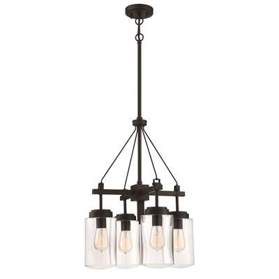 Crosspoint 4 Light Outdoor Chandelier Espresso