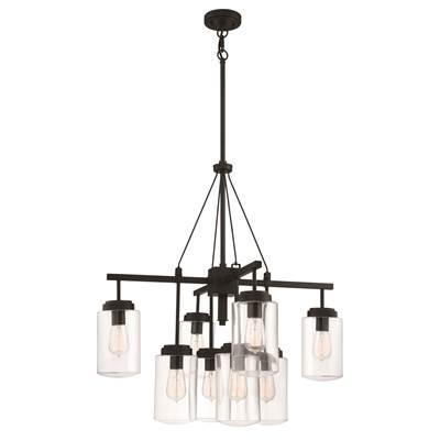 Crosspoint 8 Light Outdoor Chandelier Espresso