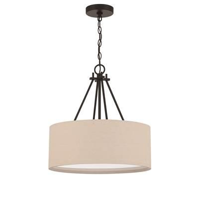 Duke 3 Light 18'' Pendant in Flat Black