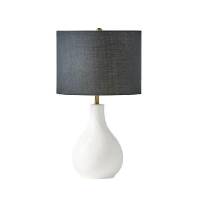 1 Light Ceramic Base Table Lamp in White by Craftmade