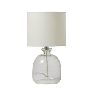 1 Light Textured Clear Glass Base Table Lamp by Craftmade