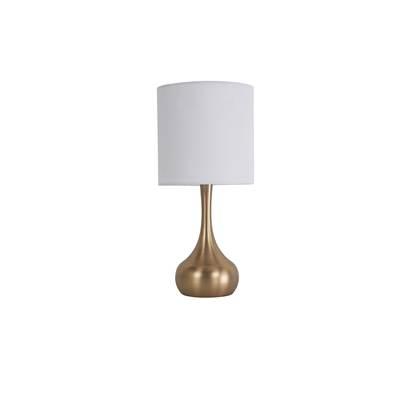 1 Light Metal Base Table Lamp in Satin Brass