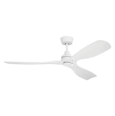 Amigo 52'' 3-Blade Indoor/Outdoor (Damp) Ceiling Fan in White w/ White Blades; Light Kit Optional (Not Included)