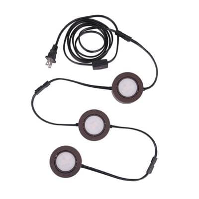 Craftmade 2.75'' LED Under Cabinet Puck in Bronze, 3 Pack