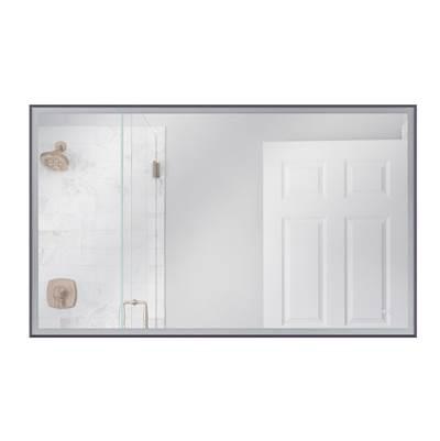 60'' x 36'' Rectangle Black Framed Front Lit LED Mirror, Defogger And Dimmer, 3000-5000K