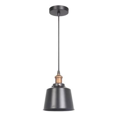 1 Light Mini Pendant in Matte Black/Patina Aged Brass by Craftmade