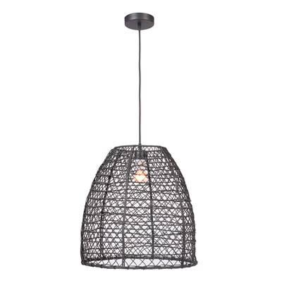 1 Light Woven Pendant in Matte Black by Craftmade