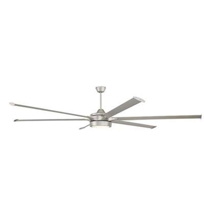 Prost 102'' 6-Blade Indoor/Outdoor (Damp) Ceiling Fan in Painted Nickel w/ Painted Nickel Blades; Light Kit Included (optional)