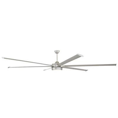 Prost 120'' 6-Blade Indoor/Outdoor (Damp) Ceiling Fan in Painted Nickel w/ Painted Nickel Blades,  Light Kit Included (optional) by Craftmade