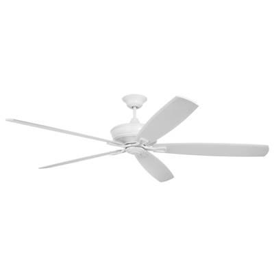 Santori 72'' 5-Blade Indoor/Outdoor (Damp) Ceiling Fan in Matte White w/ White Blades; Light Kit Optional (Not Included) by Craftmade