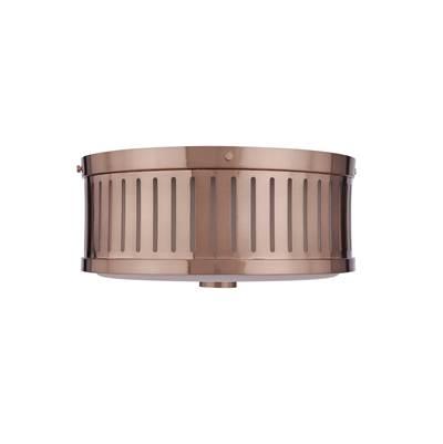 Livingston 3 Light Flushmount in Satin Brass