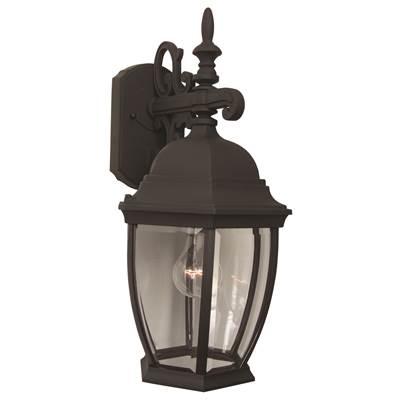 Bent Glass Cast 1 Light Medium Outdoor Wall Lantern in Textured Black by Craftmade