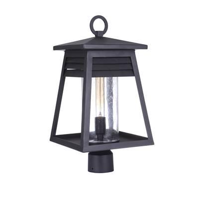 Becca 1 Light Large Outdoor Post Mount in Texture Black by Craftmade