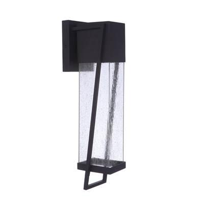 Bryce 1 Light Large Outdoor LED Wall Lantern in Midnight