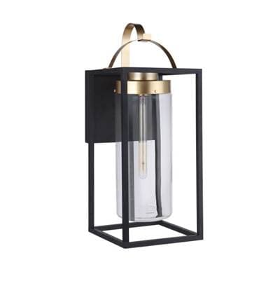 Craftmade Neo 1 Light Extra Large Outdoor Wall Lantern in Midnight/satin Brass - Midnight Satin... by Craftmade