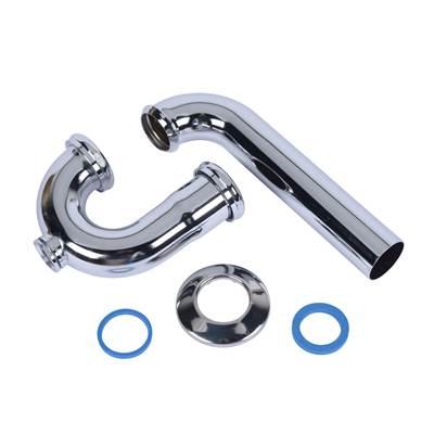 P-Trap 1.5 17 Gauge W/Clean Out Ground Joint And Brass Nut - No Finish Group by Dearborn Brass