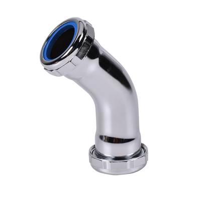 Dearborn Brass 1-1/4 45 Degree Slip Joint Elbow Chrome, 20 Gauge