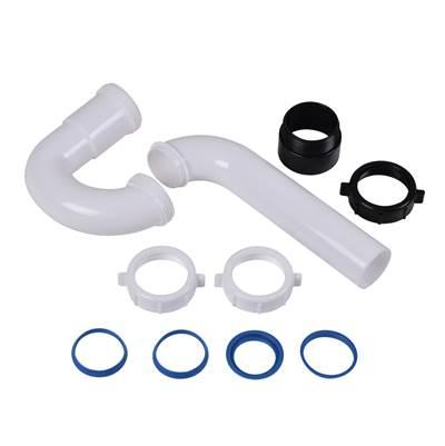 P-Trap White W/Abs Adapter Bagged by Dearborn Brass