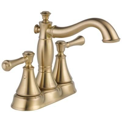 CassidyE Two Handle Centerset Bathroom Faucet - Metal Pop-Up