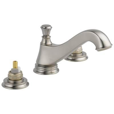 CassidyE Two Handle Widespread Bathroom Faucet - Low Arc Spout - Less Handles by Delta Faucet