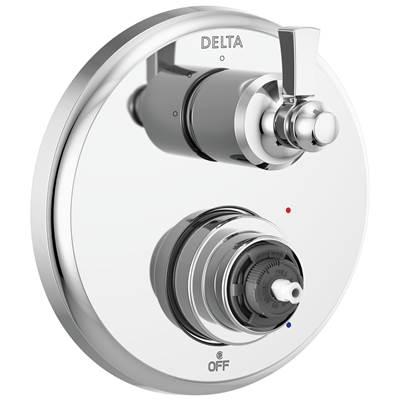 DorvalE Traditional 2-Handle Monitor 14 Series Valve Trim with 3 Setting Diverter - Chrome by Delta Faucet