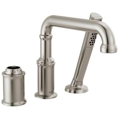 BroderickE Three Hole Roman Tub Trim with Hand Shower - Less Handle by Delta Faucet