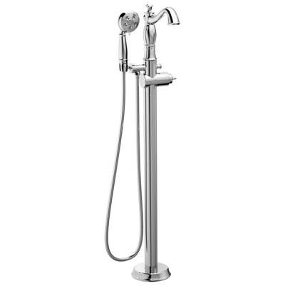 CassidyE Single Handle Floor Mount Tub Filler Trim with Hand Shower - Less Handle by Delta Faucet