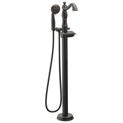 CassidyE Single Handle Floor Mount Tub Filler Trim with Hand Shower - Less Handle by Delta Faucet
