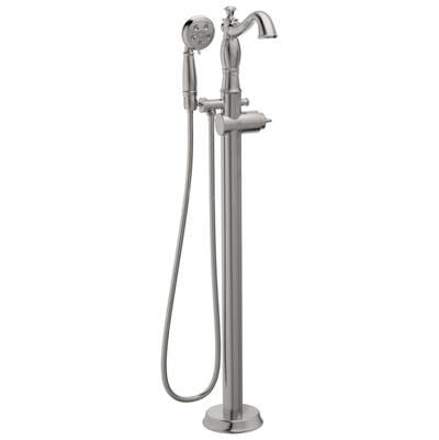 CassidyE Single Handle Floor Mount Tub Filler Trim with Hand Shower - Less Handle by Delta Faucet