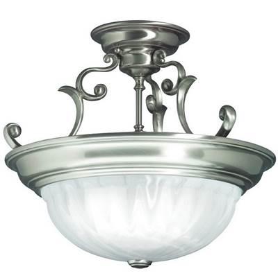 Richland 3Lt Semi Flushmount Satin Nickel