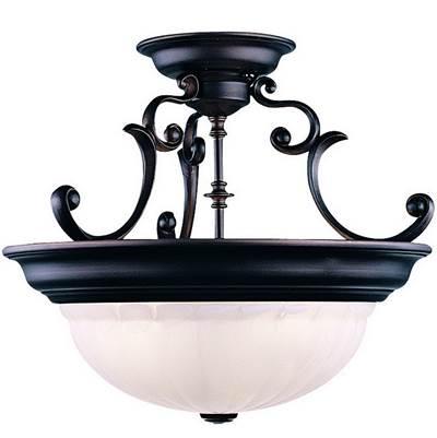 Richland 3Lt Semi Flushmount Royal Bronze