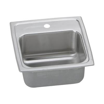 18 Gauge Stainless Steel 15'' x 15'' x 7.125'' Single Bowl Top Mount Bar/Prep Sink by Elkay