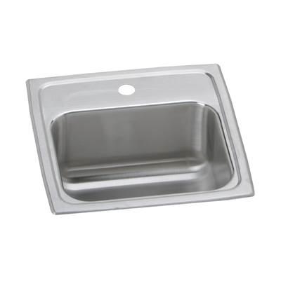 18 Gauge Stainless Steel 15'' x 15'' x 7.125'' Single Bowl Drop-in Bar/Prep Sink by Elkay