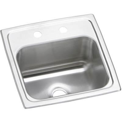 20 Gauge Stainless Steel 15'' x 15'' x 6.125'' Single Bowl Drop-in Bar/Prep Sink