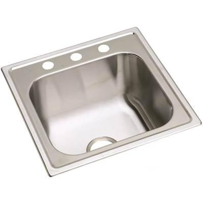 20 Gauge Stainless Steel 20'' x 20'' x 10.125'' Single Bowl Drop-in Laundry/Utility Sink