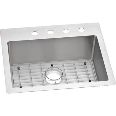 18 Gauge Stainless Steel 25'' x 22'' x 9'' Single Bowl Dual Mount Kitchen Sink Kit by Elkay