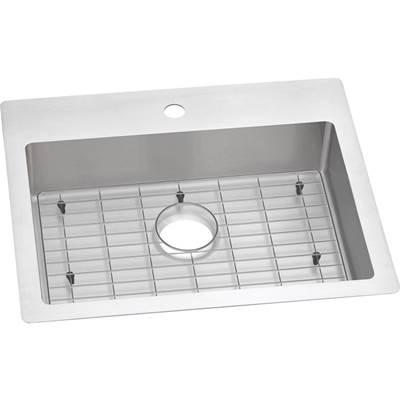 18 Gauge Stainless Steel 25'' x 22'' x 6'' Single Bowl Dual Mount Kitchen Sink Kit by Elkay